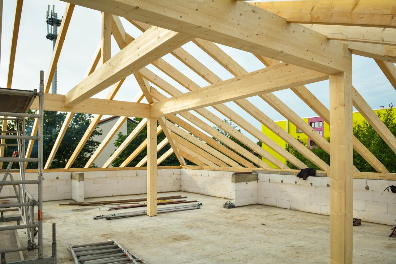 %titre de l'article% Construction à ossature bois, support des façades en enduit sur isolant